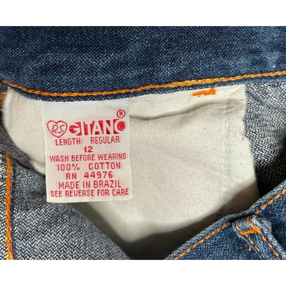 Womens PS GITANO Vintage Retro High-Waist Blue Denim Knee Length Jean Skirt 12 - Picture 7 of 7